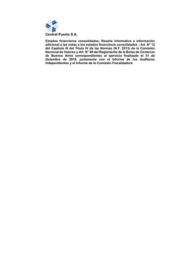 Thumbnail Central Puerto
 Financial Statement 2019