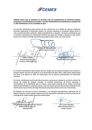 Thumbnail Cemex Annual Report 2022