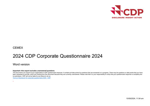 Thumbnail Cemex ESG Report 2024