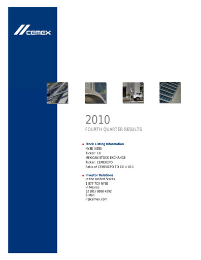 Vorschaubild Cemex Quartalsbericht 2010-q4