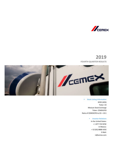 Thumbnail Cemex Quarterly Report 2019-q4