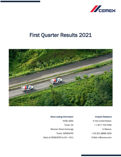 Thumbnail Cemex Quarterly Report 2021-q1