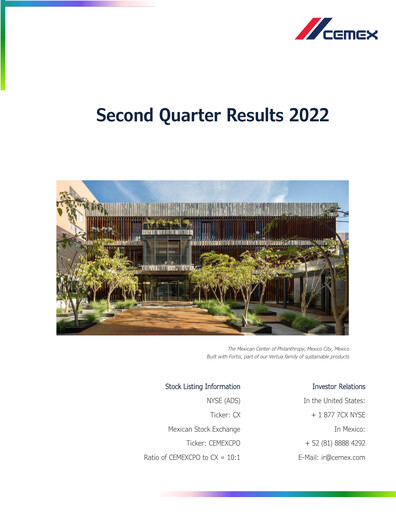 Thumbnail Cemex Quarterly Report 2022-q2
