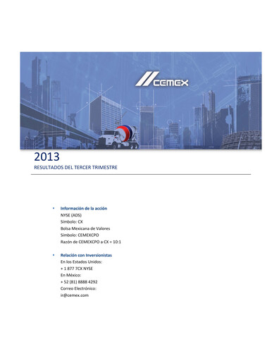 Vorschaubild Cemex Quartalsbericht 2013-q3