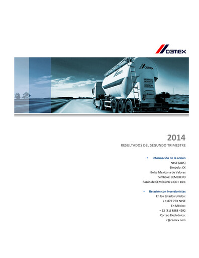 Vorschaubild Cemex Quartalsbericht 2014-q2