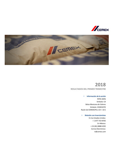 Vorschaubild Cemex Quartalsbericht 2018-q1