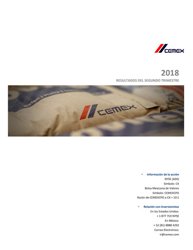 Vorschaubild Cemex Quartalsbericht 2018-q2