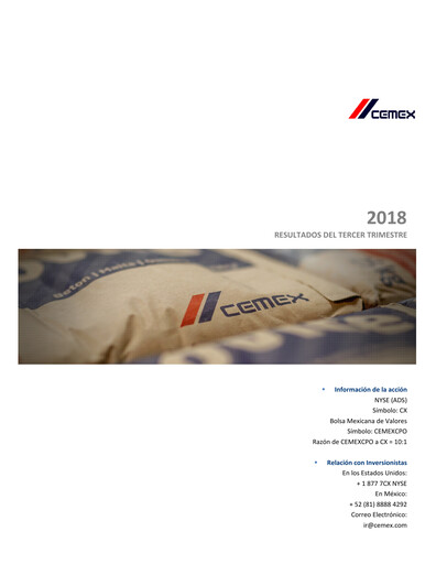 Vorschaubild Cemex Quartalsbericht 2018-q3