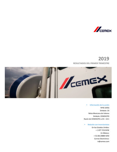 Vorschaubild Cemex Quartalsbericht 2019-q1