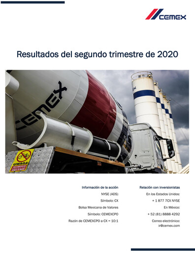 Vorschaubild Cemex Quartalsbericht 2020-q2