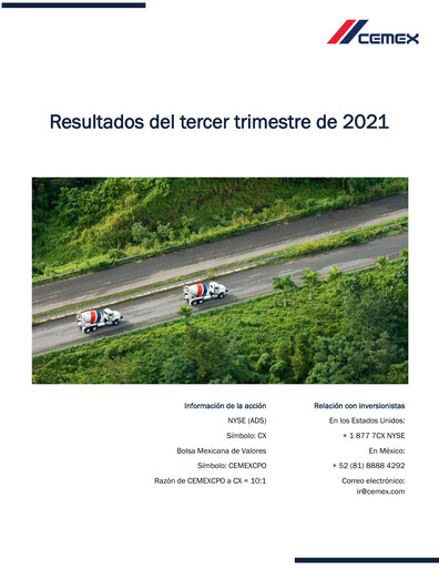 Vorschaubild Cemex Quartalsbericht 2021-q3