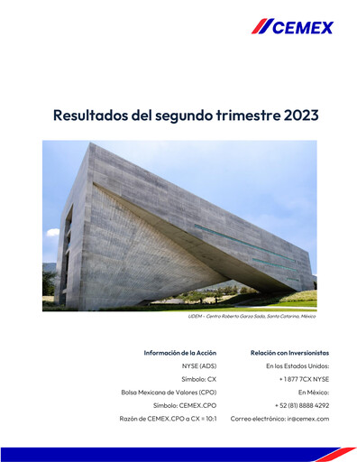 Vorschaubild Cemex Quartalsbericht 2023-q2