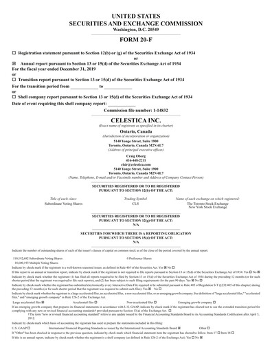 Thumbnail Celestica Annual Report 2019