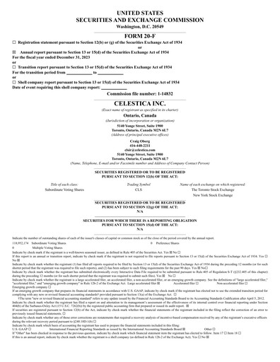 Thumbnail Celestica Annual Report 2023