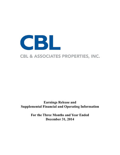 Thumbnail CBL Properties
 Quarterly Report 2014-q4