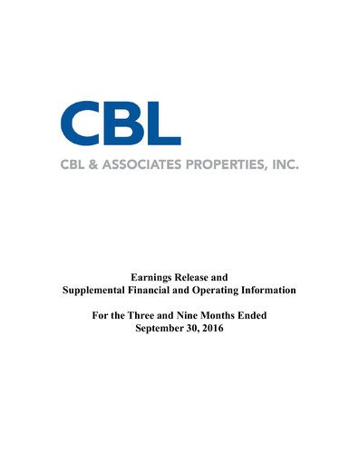 Thumbnail CBL Properties
 Quarterly Report 2016-q3