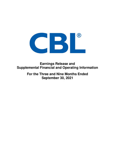 Thumbnail CBL Properties
 Quarterly Report 2021-q3