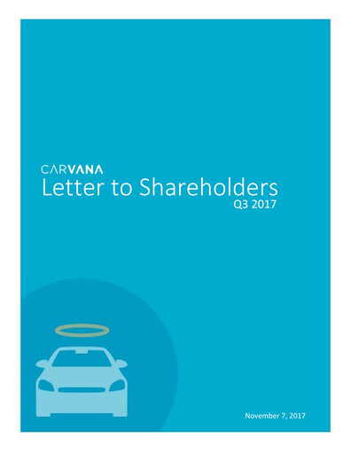 Miniature Carvana Rapport trimestriel 2017-q3