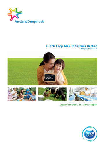 Thumbnail Dutch Lady Milk Industries Annual Report 2012