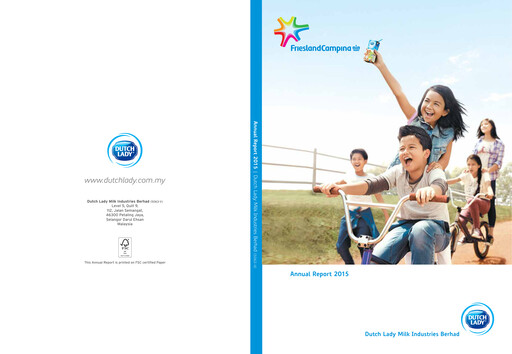 Thumbnail Dutch Lady Milk Industries Annual Report 2015