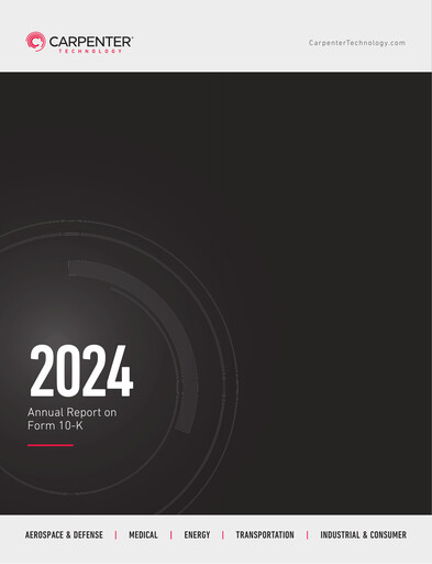 Thumbnail Carpenter Technology Annual Report 2024