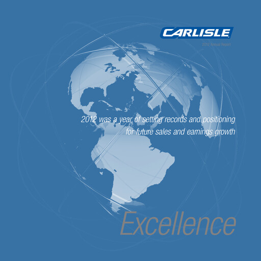 Thumbnail Carlisle Companies
 Annual Report 2012