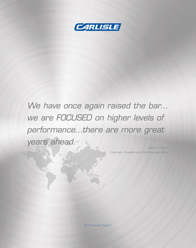 Thumbnail Carlisle Companies
 Annual Report 2013