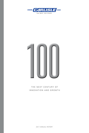 Thumbnail Carlisle Companies
 Annual Report 2017