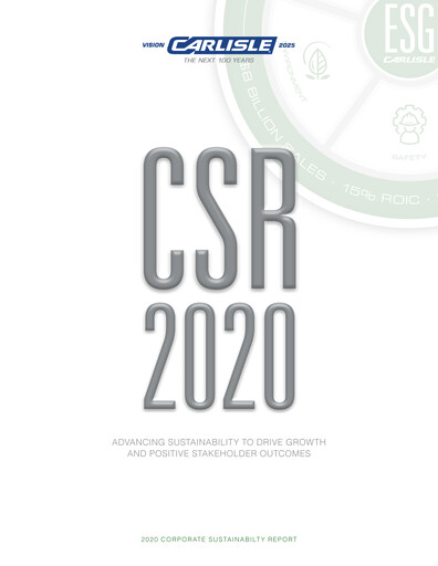 Thumbnail Carlisle Companies
 Sustainability Report 2020