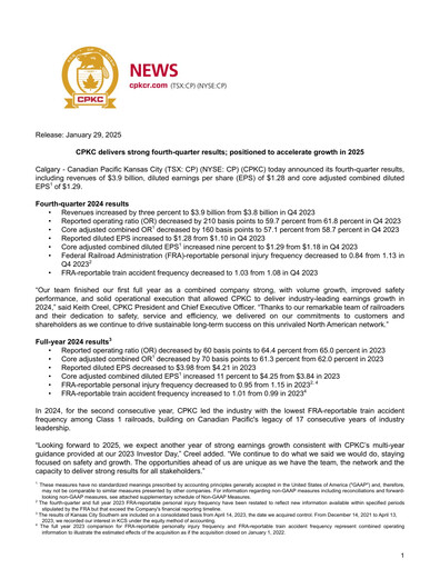 Thumbnail CPKC (Canadian Pacific Kansas City) Financial Statement 2024