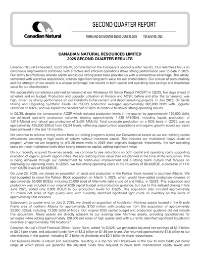 Thumbnail Canadian Natural Resources Quarterly Report 2025-q2