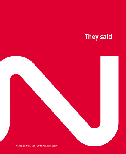 Thumbnail Canadian National Railway Annual Report 2000