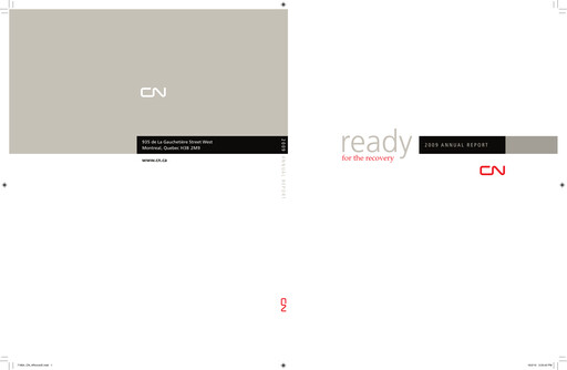 Thumbnail Canadian National Railway Annual Report 2009