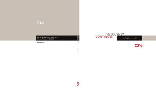 Thumbnail Canadian National Railway Annual Report 2010