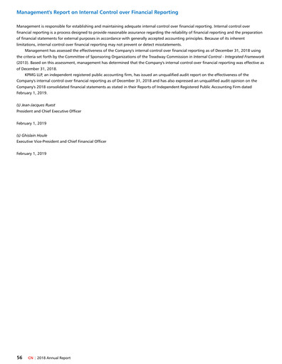 Thumbnail Canadian National Railway Financial Statement 2018