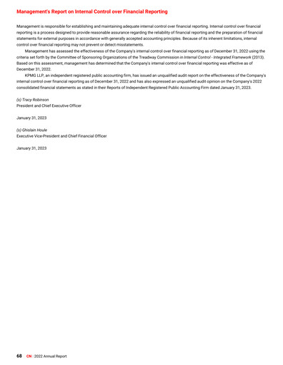 Thumbnail Canadian National Railway Financial Statement 2022