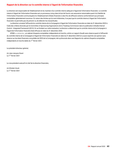 Thumbnail Canadian National Railway Financial Statement 2020