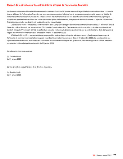 Thumbnail Canadian National Railway Financial Statement 2022