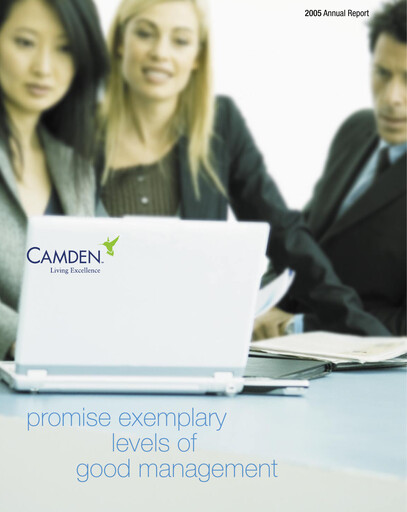 Thumbnail Camden Property Trust
 Annual Report 2005