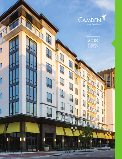 Thumbnail Camden Property Trust
 Annual Report 2018