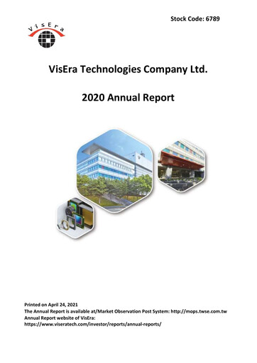 Vorschaubild VisEra Technologies Jahresbericht 2020