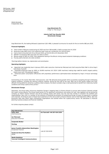 Vorschaubild Argo Blockchain Halbjahresbericht 2020-h1