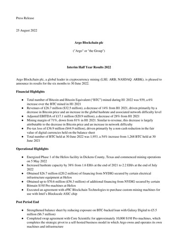 Vorschaubild Argo Blockchain Halbjahresbericht 2022-h1