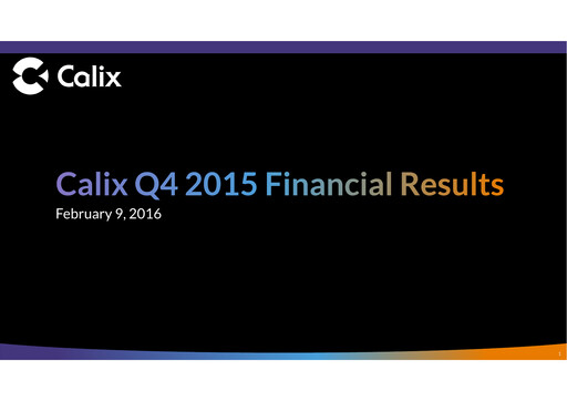 Thumbnail Calix Quarterly Report 2015-q4