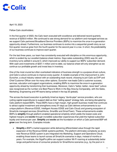 Thumbnail Calix Quarterly Report 2023-q1