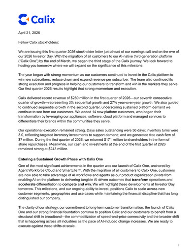 Thumbnail Calix Quarterly Report 2026-q1