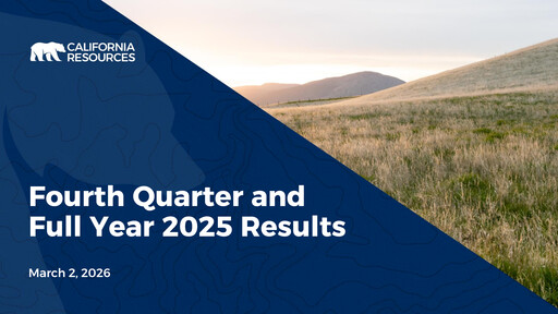 Vorschaubild California Resources Corporation
 Quartalsbericht 2025-q4