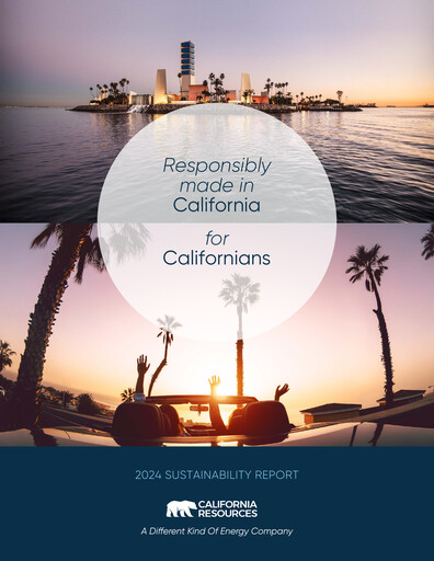 Vorschaubild California Resources Corporation
 Nachhaltigkeitsbericht 2024