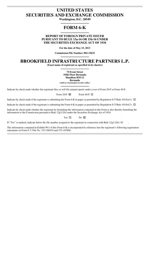 Vorschaubild Brookfield Infrastructure Partners
 Quartalsbericht 2013-q1