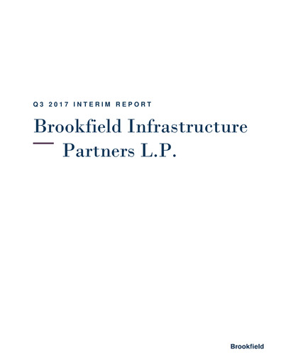 Vorschaubild Brookfield Infrastructure Partners
 Quartalsbericht 2017-q3